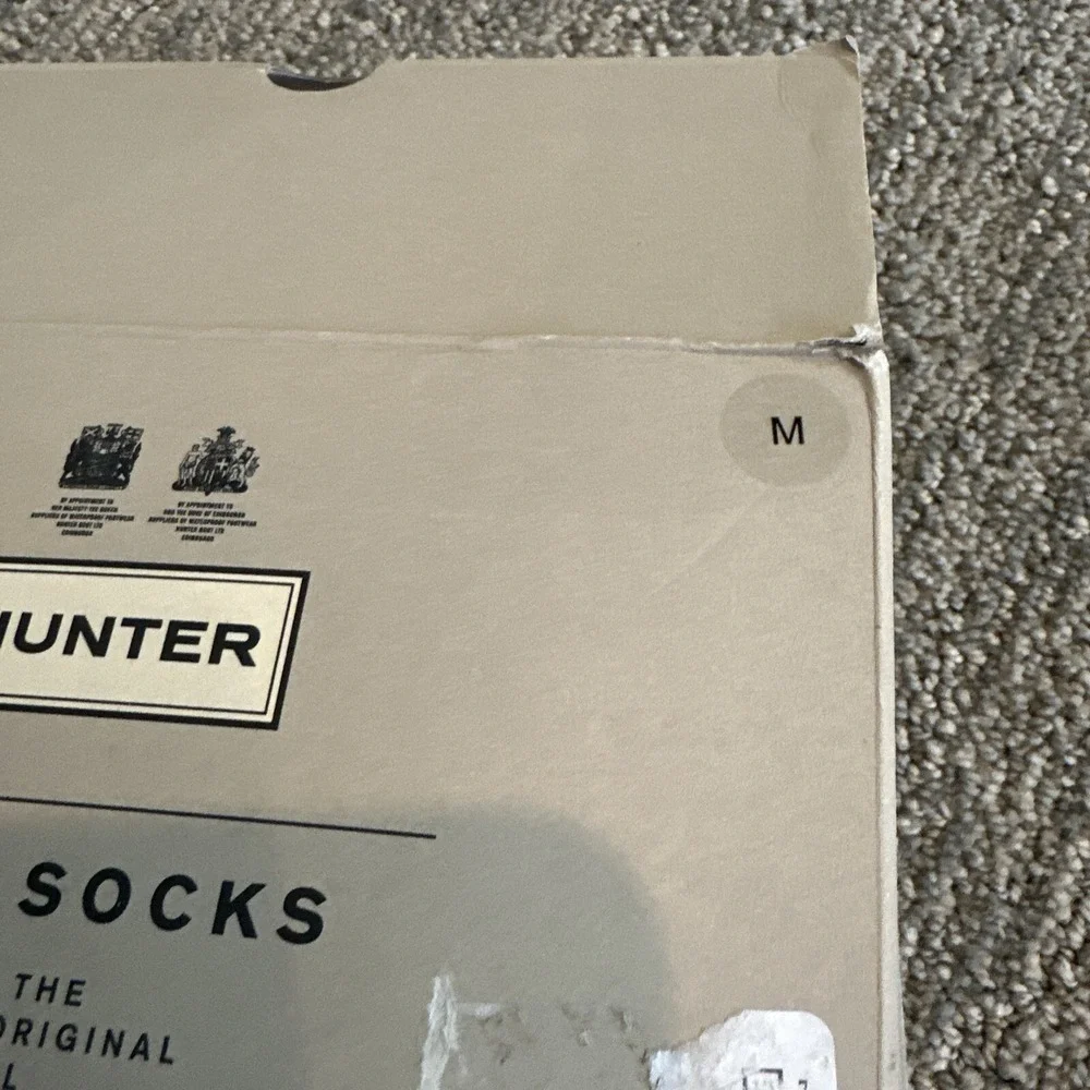 Hunter Original Tall Cable‎ Knit Boot Socks Size Electric Storm Blue Marle New!